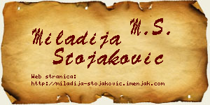 Miladija Stojaković vizit kartica
